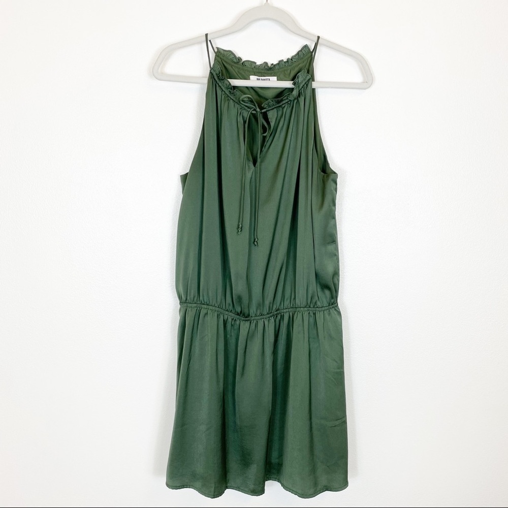 BB Dakota Army Green Halter Dress Size Medium